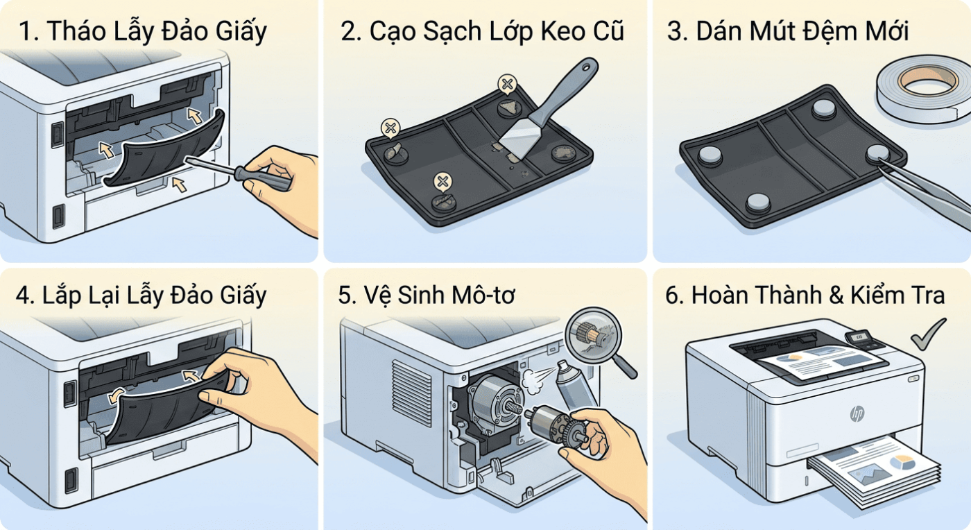 hp 402/404dn in đảo mặt kẹt giấy