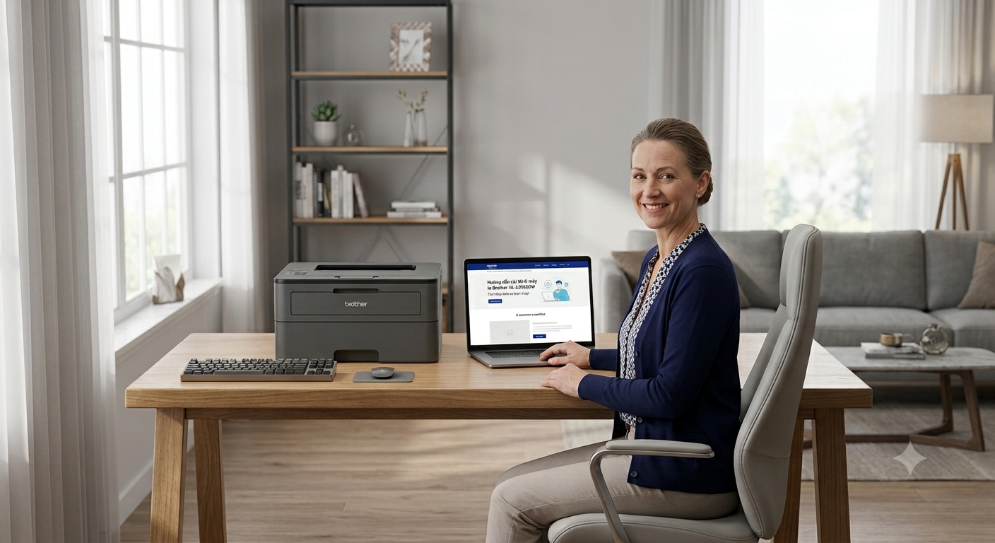 cài đặt Wi-Fi máy in Brother HL-L2366DW