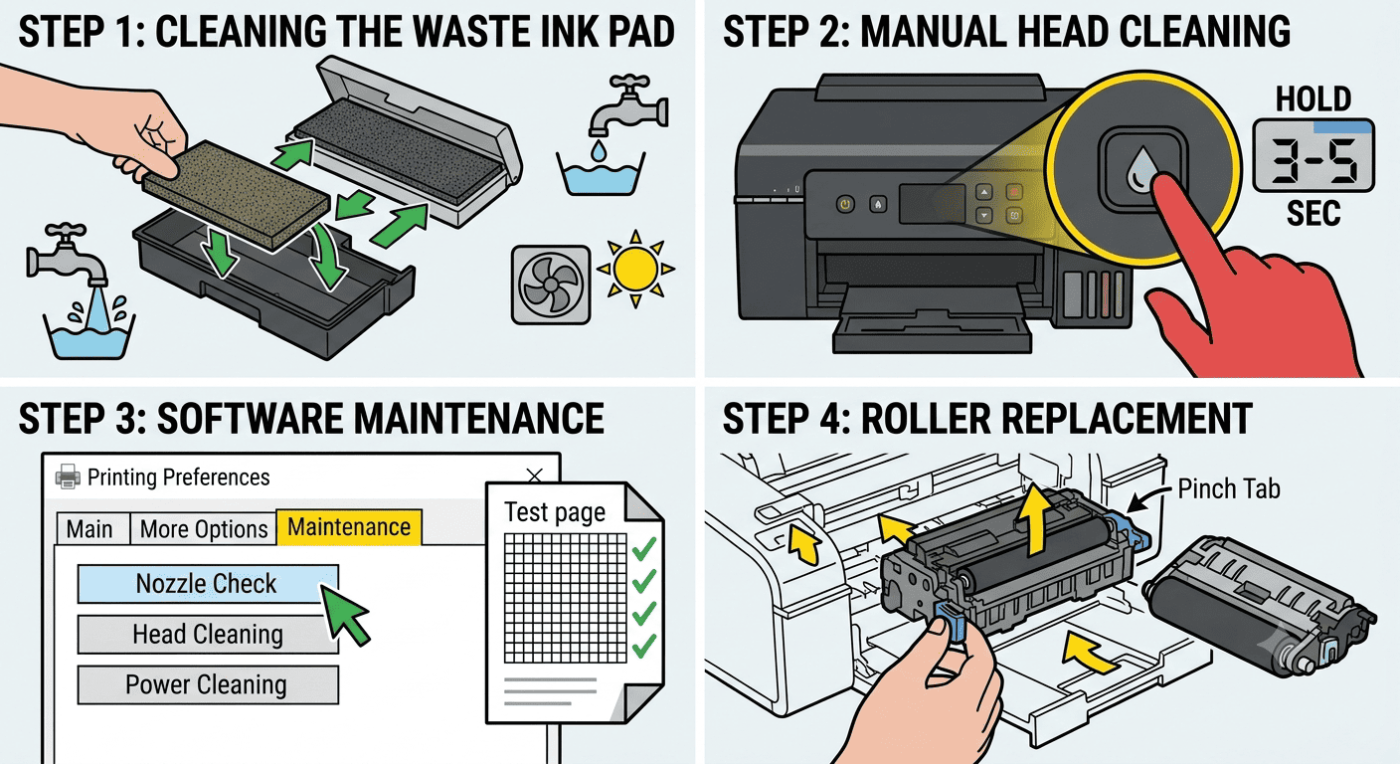 vệ sinh đầu phun epson l8050/l18050