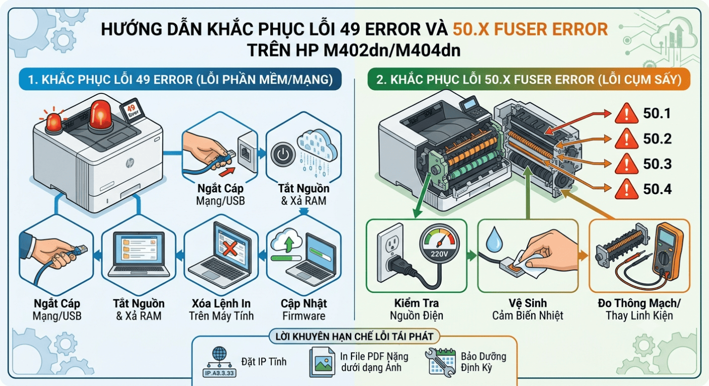 hp m402/404dn error 49,50